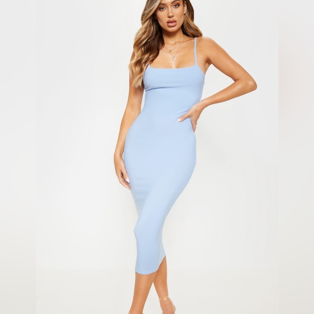 Baby Blue Strappy Midi SunDress